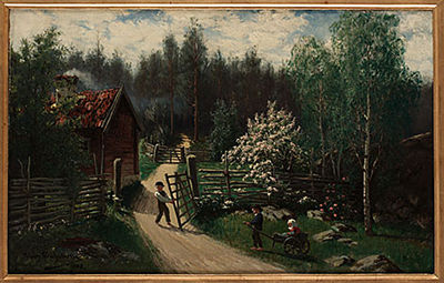 Wilhelm Dahlbom : Lekande barn