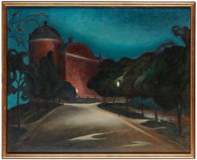 Ernst Nilsson : View over Uppsala Slott.