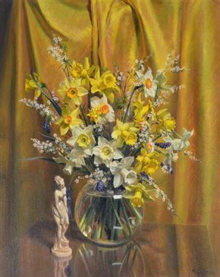 Reginald Campbell : Still Life with Daffodils