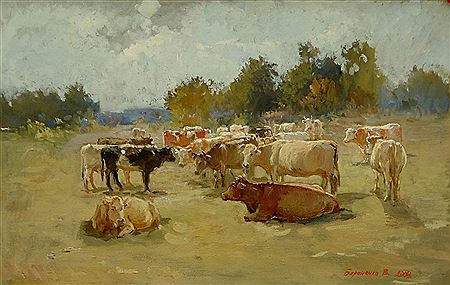 Vitaly Baranenko : 'Gazing Cows'