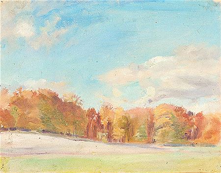 Willi Langbein : Herbstliche Lichtung.