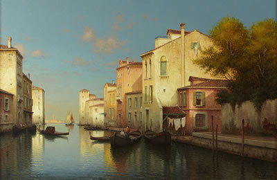 Hugo Golli Vallin : A TRANQUIL VENETIAN CANAL