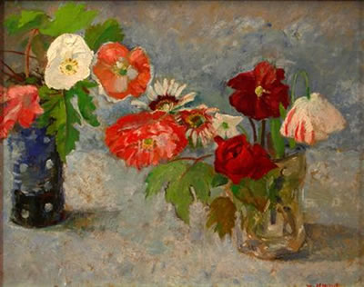 William Armour : A STILL LIFE OF SUMMER FLOWERS