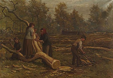 Hector Chalmers : BARK PEELERS NEAR CULROSS