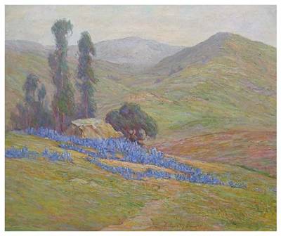 Edwin Dawes : Lupines on a Hillside