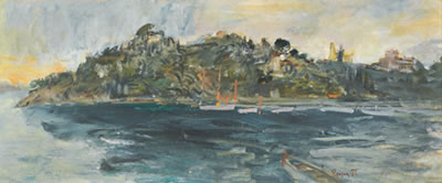 Donato Frisia : Tramonto a Portofino, (1947)