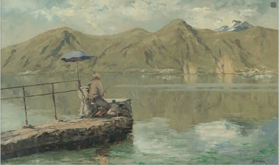 Ambrogio Vismara : Pescatore sul lago