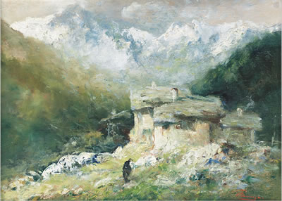 Pietro Piacenza : Paesaggio montano