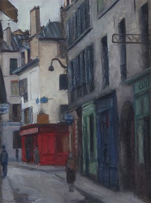 Giuseppe Maria Cattaneo : Vieux Paris, Rue Le Bourbon le Chateau