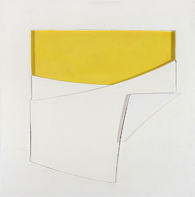 Benito Ormenese : Composizione in bianco e giallo n° 11, 1969