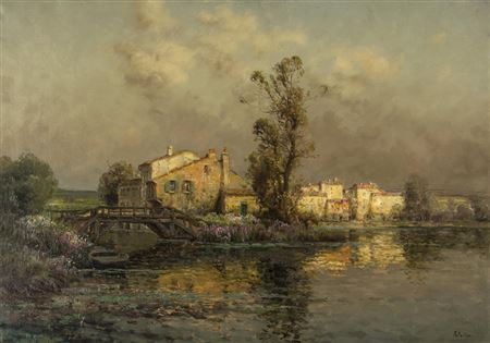 Pierre-Jacques Pelletier : A River Scene