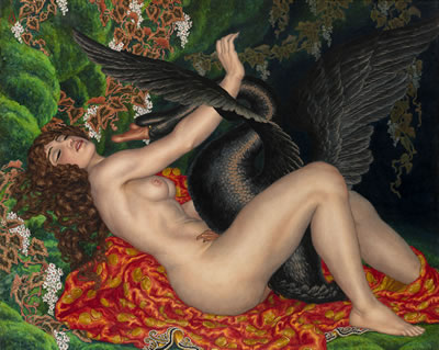 Nikolai Konstantinovich Kalmakov : Leda and the Swan