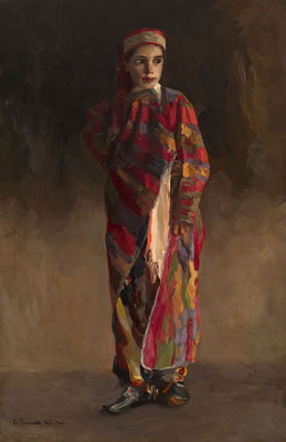 Pavel Filonov : Girl in Oriental Clothes