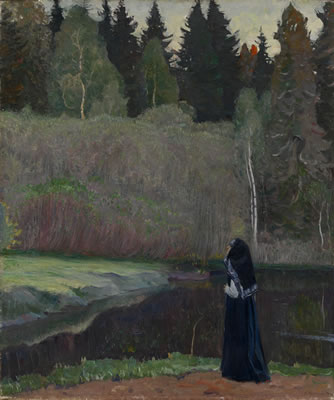 Mikhail Vasilievich Nesterov : The Nightingale is Singing