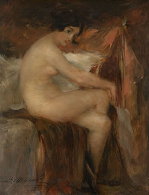 Vitaly Gavrilovich Tikhov : Seated Nude