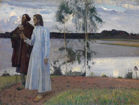 Mikhail Vasilievich Nesterov : Wayfarers. Beyond the Volga