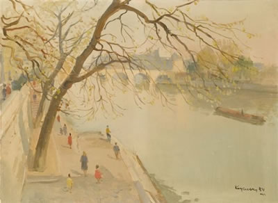 Mykola Vasyl Krychevsky : Vue du Pont-Neuf