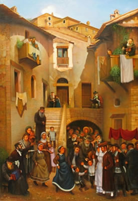 Eduard Gurevich : Jewish Wedding in Old Vilna