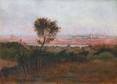 Joseph Meissonnier : Vue d'Avignon prise de Villeneuve