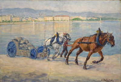 Lorand Zubriczky : Horses and carriage