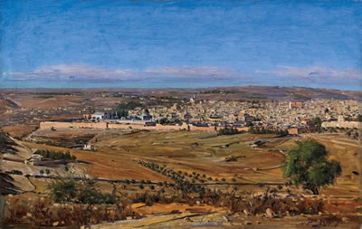 Ludwig Blum : View of Jerusalem, 1945