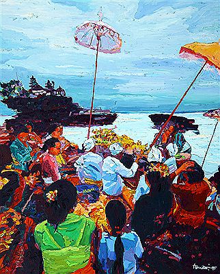 Dandung B Kahono : Mlasti di Pura Tanah Lot, 1995