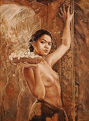 Josephine Linggar : Offering Young Balinese Girl, 2000