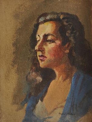 Francis Bunch Moran : 'Portrait of a Girl'