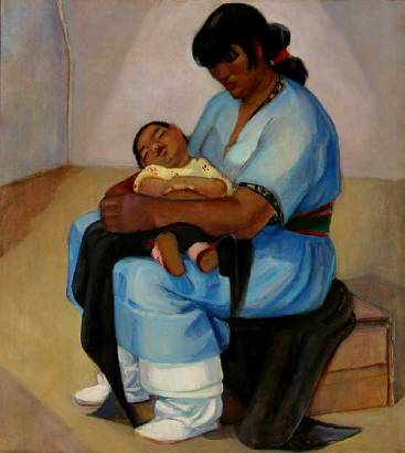 Helena Adele Dunlap : Taos Mother and Child