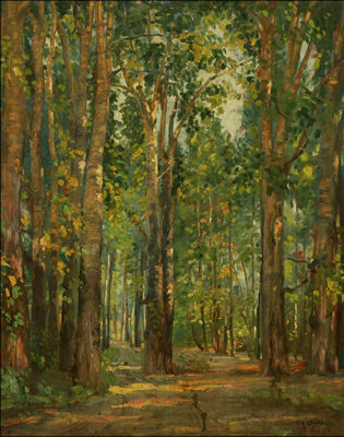 Harry Haviland Osgood : Wooded interior