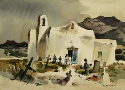 Robert Earle Wood : Taos church