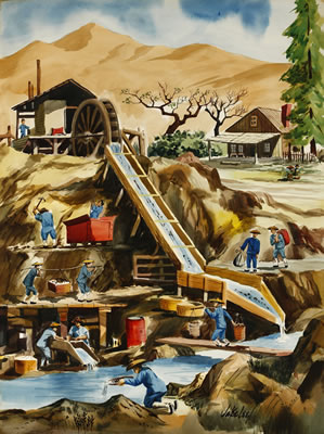 Jake Lee : Workers mining for gold