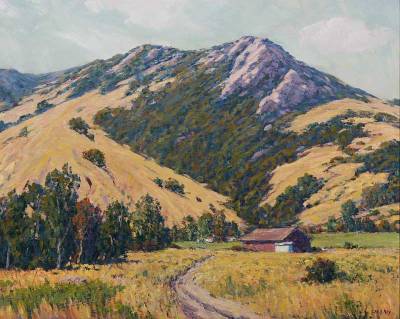 Gary Ray : Cabin in mountain landscape