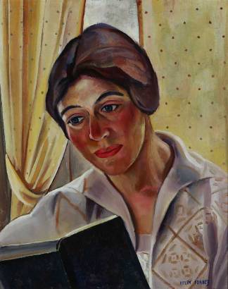 Helen Katharine Forbes : Portrait of woman reading