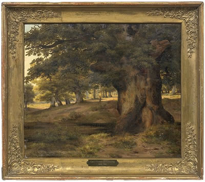 Karl Friedrich Lessing : Oak tree grove in summer