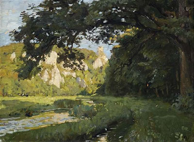 Otto Reiniger : Sommerliche Landschaft, wohl bei Buttenhausen.