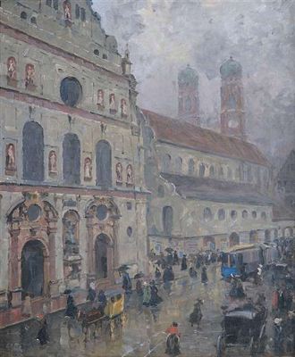 Charles Vetter : Munich at a rainy day.