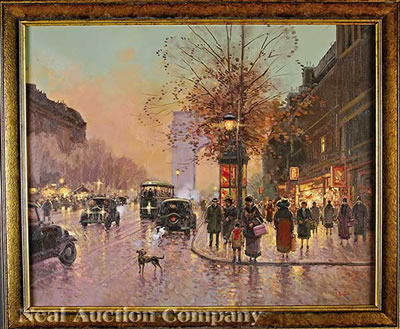 Paul Renard : 'Parisian Street Scene'