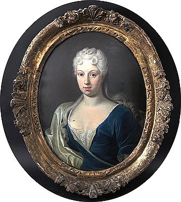 Johann Rudolf Huber : Portrait of a Lady, from; The Steiger Family, dits 'Les Noirs', de Berne