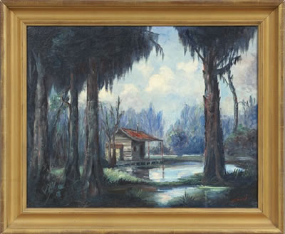 Nestor Hippoyle Fruge : Cabin On the Bayou