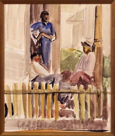 Conrad Albrizio : Figures on Porch