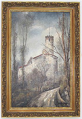 Willy Gisin : Castle in treed landscape