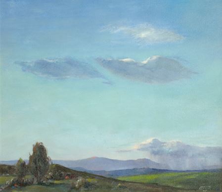 Jerome Priebe Gaston : California landscape with expansive blue sky