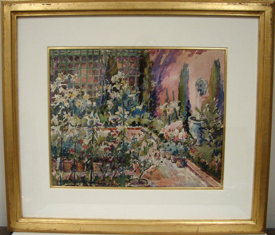 Gertrude Bourne : The Artist's Garden, Beacon Hill, Boston