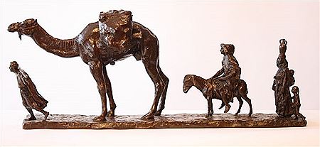 Eugene Leon L'hoest : LA GRANDE CARAVANE EN BRONZE DE L'HOEST (1874-1937)