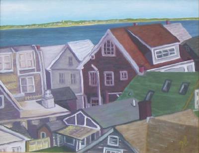 Gerry Brennan : View of Provincetown Rooftops