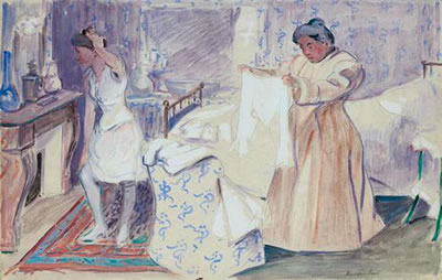 Rene Georges Hermann-Paul : Scène d'intérieur, circa 1894-1895