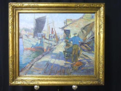 Bertha Sophia Menzler Dressler Peyton : GLOUCESTER HARBOR SCENE