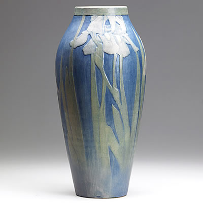 Sadie Irvine : Tall vase with purple irises