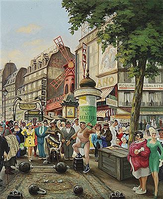 Gaston Le Beuze : Paris, le Moulin Rouge et la place Blanche